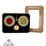 ZARCHIN Luxury Metal Saffron and Cardamom Box with Mortar and Storage Containers