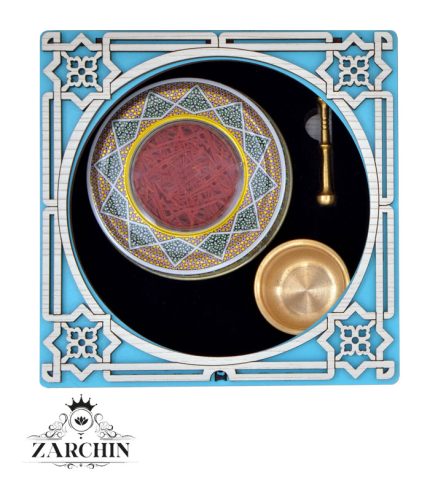 ZARCHIN Wooden Saffron Box with 1g Metal Saffron Container and Mortar-2